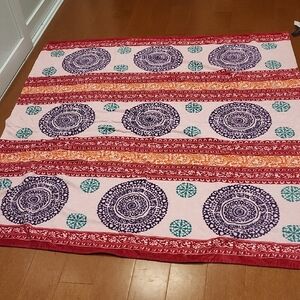 Free People Pink and Purple Patterned BEACH towel, Extra Large